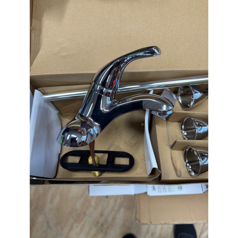 Seasons Anchor Point Single Handle Chrome Faucet and Bath Accessory Kit 405360